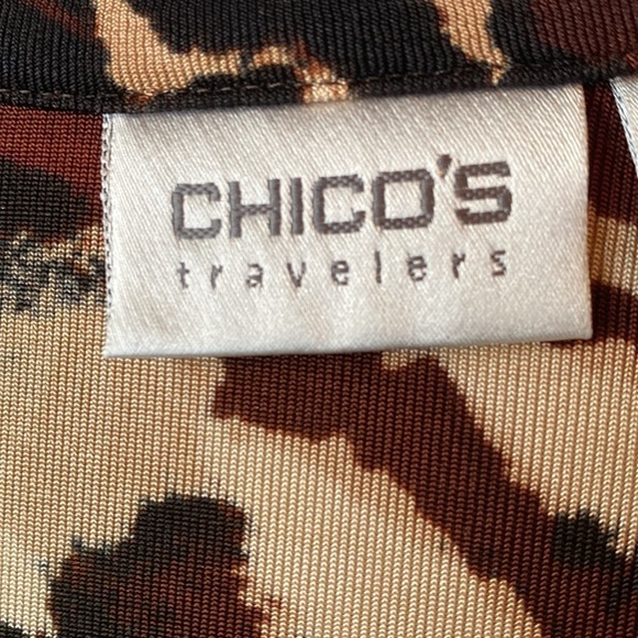 Chico’s Animal Print Button Down Dress Size 2/12 - Picture 3 of 12